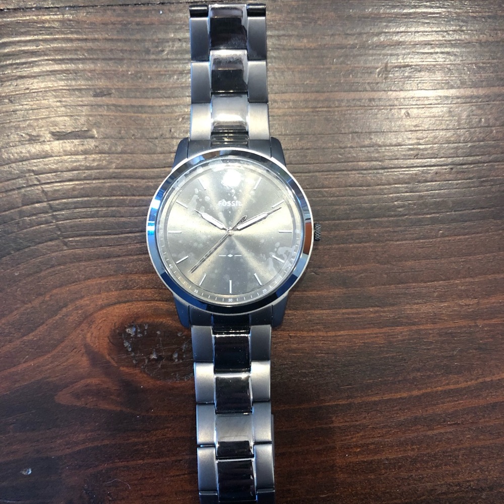 Fossil Minimalist Three-Hand Stainless Steel Watch